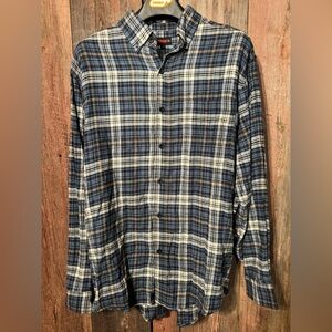 Wolverines Men’s Large NWOT Button Down Flannel Shirt Blue